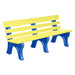 Wildridge Wildridge Yellow Heritage Outdoor Park Bench Yellow on Blue Outdoor Bench LCC-125-WBLYBL