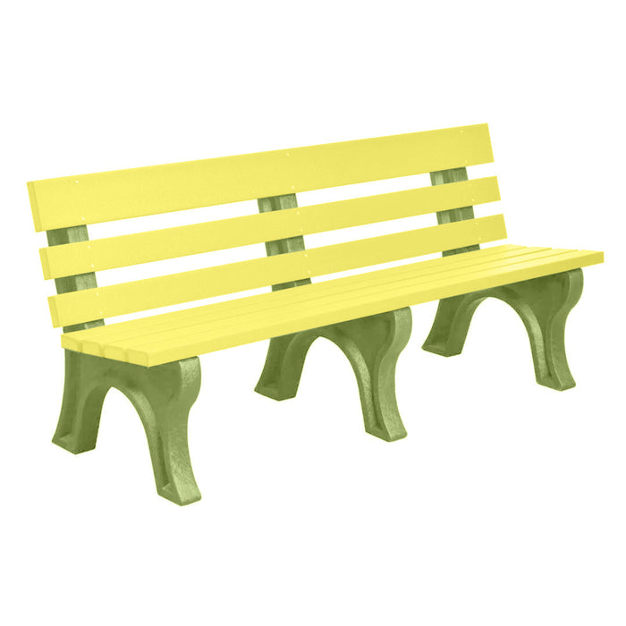 Wildridge Wildridge Yellow Heritage Outdoor Park Bench Yellow on Lime Green Outdoor Bench LCC-125-WBLYLG