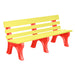 Wildridge Wildridge Yellow Heritage Outdoor Park Bench Yellow on Red Outdoor Bench LCC-125-WBLYR