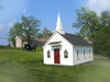 Little Cottage Co. Little Cottage Chapel - Panelized Kit with Floor Little Cottage Co. Playhouses