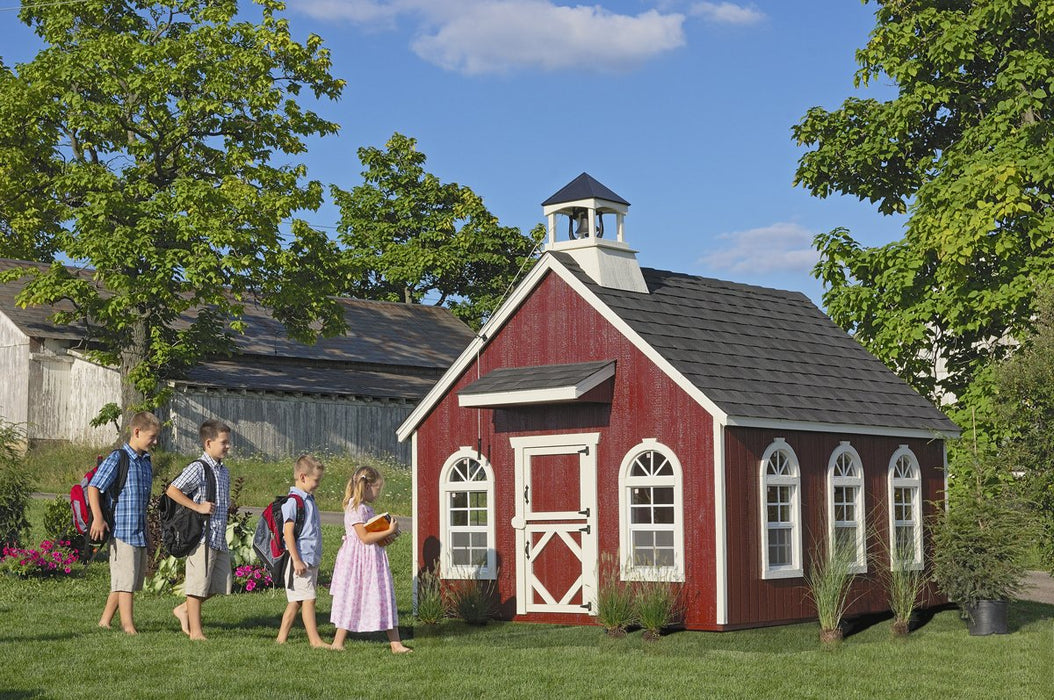 Little Cottage Co. Stratford Schoolhouse - Panelized Kit with Floor & Chimney Little Cottage Co. 8X8 / Add Loft Playhouses LCC-SS-8X8-AL