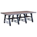 Wildridge David Lewis 94 Manhattan Forge Dining Table Weatherwood on Tudor Brown Dining Table LCC-891-WWB