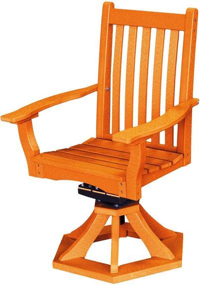 Wildridge Wildridge Classic Outdoor Swivel Rocker Side Chair W/Arms Bright Orange Rocking Chair LCC-255-BRO