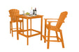 Wildridge Wildridge Classic Recycled Plastic High Dining Set Bright Orange Dining Sets LCC-286-BO