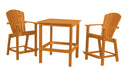 Wildridge Wildridge Classic Recycled Plastic High Dining Set Bright Orange Dining Sets LCC-288-BO