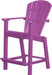 Wildridge Wildridge Classic Recycled Plastic Outdoor 30 High Dining Chair Purple Dining Chair LCC-250-PU