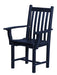 Wildridge Wildridge Classic Recycled Plastic Side Chair with Arms Patriot Blue Chair LCC-254-PAB