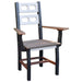 Wildridge Wildridge David Lewis Manhattan Forge Dining Chair with Arms Weatherwood on Tudor Brown Dining Chair LCC-854-WWB