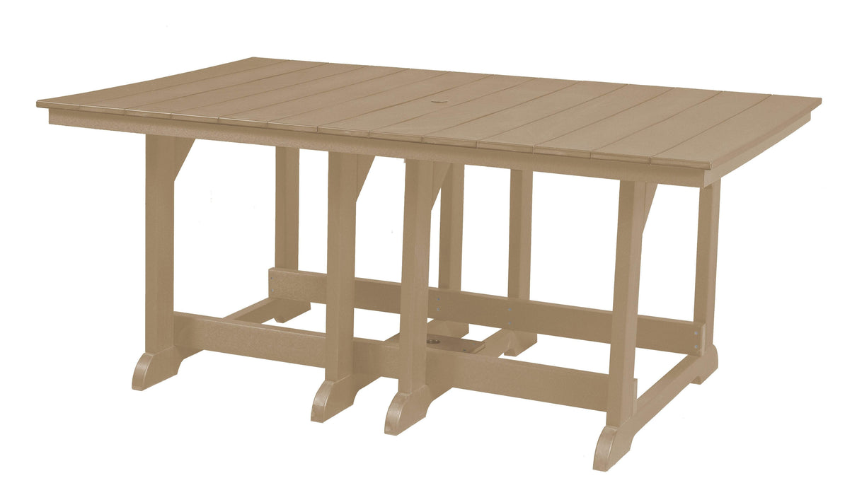 Wildridge Wildridge Heritage Recycled Plastic 44Inch x 72Inch Table Weatherwood Tables LCC-189-WW