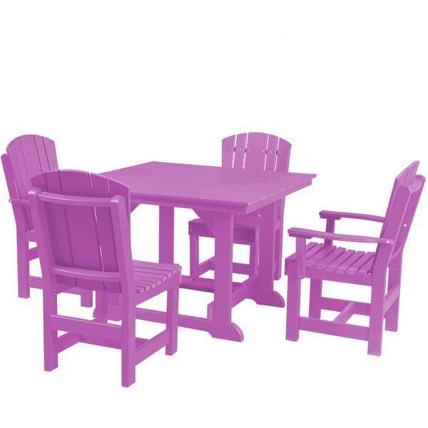 Wildridge Wildridge Heritage Recycled Plastic 5 Pc Dining Set Purple Dining Sets LCC-186-PU