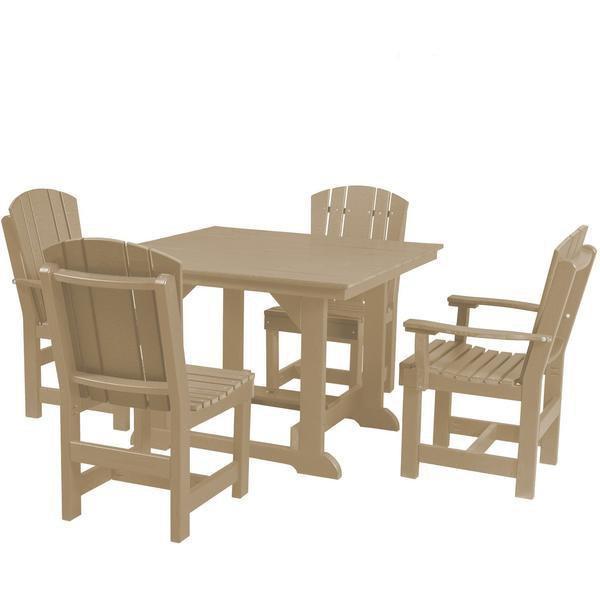 Wildridge Wildridge Heritage Recycled Plastic 5 Pc Dining Set Weatherwood Dining Sets LCC-186-WW