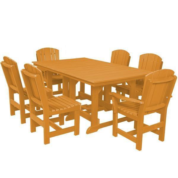 Wildridge Wildridge Heritage Recycled Plastic 7 Pc Dining Set Bright Orange Dining Sets LCC-188-BO