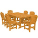 Wildridge Wildridge Heritage Recycled Plastic 7 Pc Dining Set Bright Orange Dining Sets LCC-188-BO