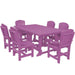 Wildridge Wildridge Heritage Recycled Plastic 7 Pc Dining Set Purple Dining Sets LCC-188-PU