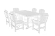 Wildridge Wildridge Heritage Recycled Plastic 7 Pc Dining Set White Dining Sets LCC-188-WH