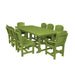 Wildridge Wildridge Heritage Recycled Plastic 9 Piece Dining Set Lime Green Dining Sets LCC-190-LMG