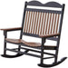 Wildridge Wildridge Heritage Traditional Recycled Plastic Double Rocker Chair Tudor Brown on Black Rocking Chair LCC-103-TBOB