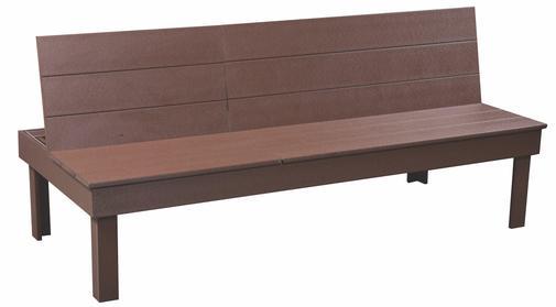 Wildridge Wildridge Outdoor Recycled Plastic Heritage SoftAbed Weatherwood on Tudor Brown Soft Abed LCC-353-WWB